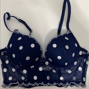 Victoria Secret Blue poka dot bra